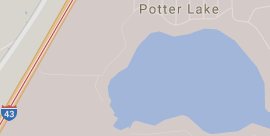 Locate Potter Lake in the town of Troy, Walworth County, Wisconsin